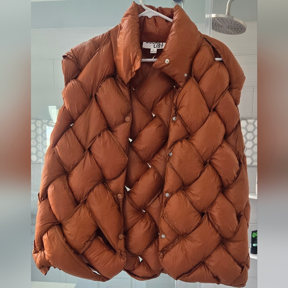 BUCKETLIST Orange Quilted Jacket